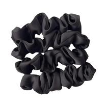 Elásticos De Cabelo Elegantes Em Cetim Liso Plissado Para Mulheres, Acessórios Resistentes Para Rabo