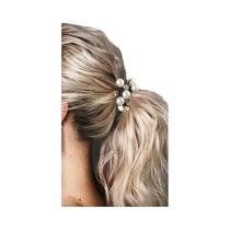 Elásticos De Cabelo Femininos Com Glitter, Strass E Pérolas, 3 Peças, Estilo Retrô, Scrunchies,