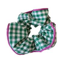 Elásticos De Cabelo Grandes Bordados Para Mulheres, Laços De Cabelo Doces, Suporte Para Coque