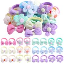 Elásticos de cabelo infantis TAANGTHOSE 24 peças com flores Elásticos de cabelo infantis TAANGTHOSE 24 peças com flores