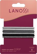 Elásticos de Cabelo Lanossi Daily Silver 6 Unidades Cor Cinza Acessório Capilar Alta Fixação Uso Diário Elásticos de Cabelo Lanossi Daily Silver 6 Unidades Cor Cinza Acessório Capilar Alta Fixação Uso Diário