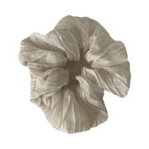 Elásticos De Cabelo Plissados De Algodão Com Renda Preta E Branca, Faixas De Cabelo Francesas Retrô,