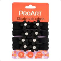 Elásticos De Cabelo Proat Flor Cor Preto Ec11b