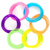 Elásticos de Cabelo RAQEHO Glow Jelly 30PCS Bandas de Silicone Neon Elásticos de Cabelo RAQEHO Glow Jelly 30PCS Bandas de Silicone Neon