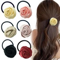 Elásticos de Cabelo Thinslimer 6 Unidades com Flor de Cetim Elásticos de Cabelo Thinslimer 6 Unidades com Flor de Cetim