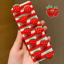 Elásticos De Cabelo Vermelhos Para Crianças, 10 Peças, Alta Elasticidade, Não Machucam, Bandas De