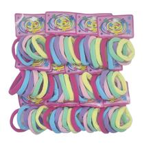 Elásticos de Cabelo Xuxinha Rabicó Meia Feminino Kit 72 unidades