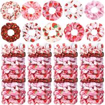 Elásticos de cabelo Yuxung Summer Strawberry Satin x80 para mulheres Elásticos de cabelo Yuxung Summer Strawberry Satin x80 para mulheres