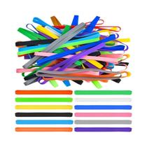 Elásticos De Silicone Multicoloridos Grandes 10PCS Bandas Elásticas Para Cadernos, Escritório,