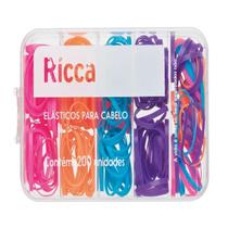 Elasticos para Cabelo 200 Unidades Coloridos - Ricca