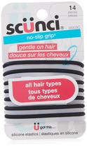 Elásticos para cabelo Scunci No-Slip Grip pretos, 14 unidades Elásticos para cabelo Scunci No-Slip Grip pretos, 14 unidades