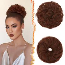 Elásticos para coque de cabelo BARSDAR, 2 peças, castanho-avermelhado, sintético Elásticos para coque de cabelo BARSDAR, 2 peças, castanho-avermelhado, sintético