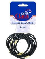 Elásticos Pretos 2,5mm Para Cabelos 12 Unidades - Santa Clara