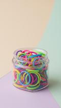Elásticos Silicone Coloridos Grandes 1000un Elásticos Silicone Coloridos Grandes 1000un
