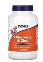 Elderberry e zinc (Sabugueiro e Zinco) Now Foods 90 Pastilhas Importado