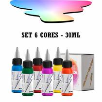 Electric ink - set easy glow 6 cores 30ml