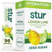 Electrolytes Powder Stur Hydration Lemon Lime 96 pacotes