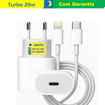 Electronic Original Carregador De Parede Turbo 20w Cabo Lightning Tipo C Cor Branco Compativel Iphon 11 12 13 14 Inova