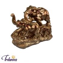 Elefante 22cm Família Dourado