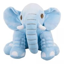 Elefante Azul Sentado 27cm - Pelúcia