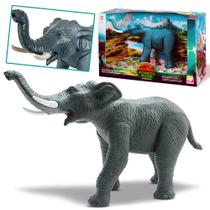 Elefante Brinquedo Boneco Articulado Realista Em Vinil 28cm Elefante Brinquedo Boneco Articulado Realista Em Vinil 28cm