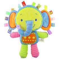 Elefante Chocalho Recreativo Brinquedo Pelúcia Para Bebê - 33 Cm