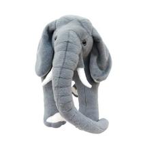 Elefante Cinza De Pé Realista 58cm - Pelúcia