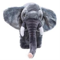 Elefante Cinza Realista 22Cm - Pelúcia Enfeite