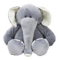 Elefante Cinza Sentado 30cm - Pelúcia