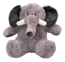 Elefante Cinza Sentado 46.5Cm - Pelúcia