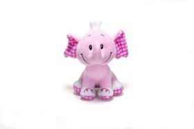 Elefante Com Chocoalho de Pelúcia Rosa Unik Baby - Uniq Baby