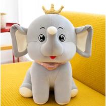 Elefante com coroa brinquedos de pelúcia fofos de desenhos animados 45cm Elefante com coroa brinquedos de pelúcia fofos de desenhos animados 45cm