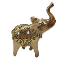 Elefante da Alegria e Prosperidade Dourado Cobre 10 cm