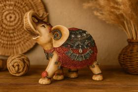 Elefante da Sorte em Resina Símbolo de Prosperidade, Proteção e Energia Positiva para o Lar