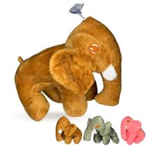 Elefante De Pelúcia Brinquedo P/ Bebê Macio Antialérgico