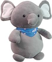 Elefante De Pelúcia Safari Com Lencinho 30Cms Elefante De Pelúcia Safari Com Lencinho 30Cms