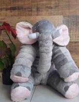 Elefante de pelúcia travesseiro almofada infantil 60cm Antialérgico - Pedrinho Enxovais