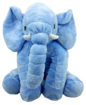 Elefante De Pelúcia Travesseiro Azul 37 cm - Sunn toys