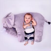 Elefante De Plush 80cm Almofada Anti-alérgico Bebê Dormir - Elegância Baby
