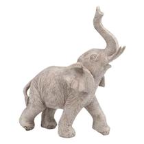 Elefante de resina branco 14,5cm x 6,5cm x 18,5cm - nk0050