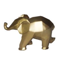 Elefante de Resina Dourado - Casa Fraga