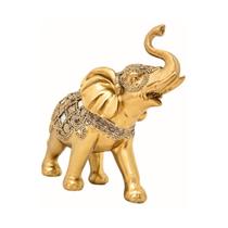 Elefante Decorativo 17Cm - Em Resina - Sorte Sabedoria Top - MagicrilDecor