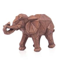 Elefante Decorativo de Resina Amadeirado