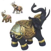 Elefante Decorativo Em Resina Indiano Sabedoria Sorte 300