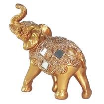 Elefante Decorativo Em Resina Indiano Sabedoria Sorte Peq F100
