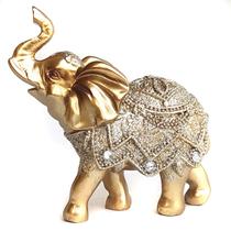 Elefante Decorativo Em Resina Indiano Sabedoria Sorte Peq