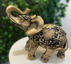 Elefante decorativo Luxo em gesso pintado a mão cód 0331