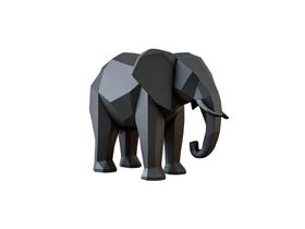 Elefante Decorativo Moderno Cor:Azul