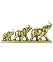 Elefante Dourado Crescendo 47Cm - Resina Animais