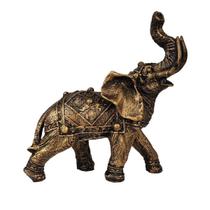 Elefante Estátia Indiana Ouro Velho 14002 - Mana Om By Ello
